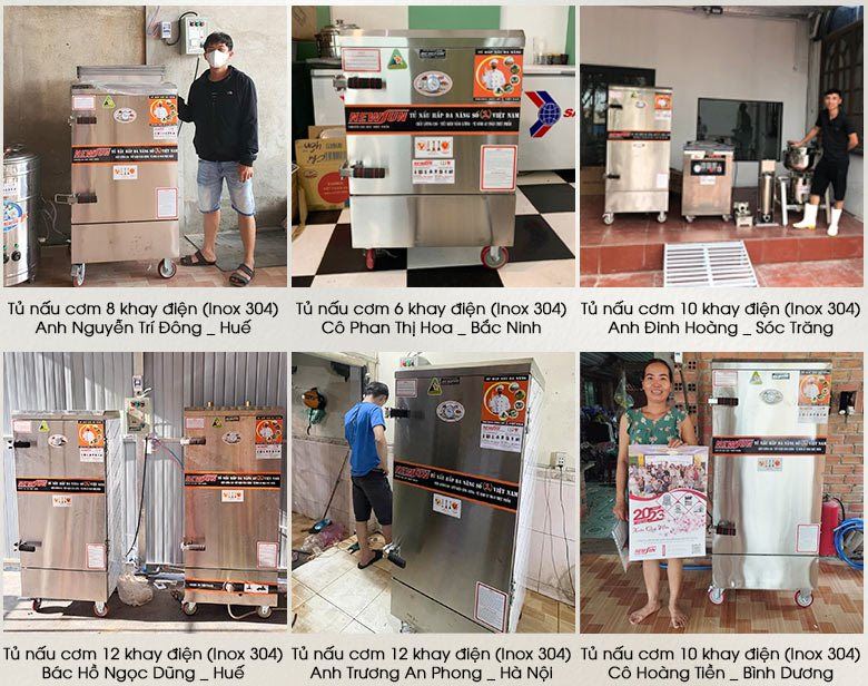 Hình ảnh thực tế khách hàng sử dụng tủ cơm điện 10 khay NEWSUN