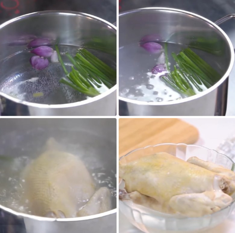 Luộc gà - Cách làm gà Hải Nam