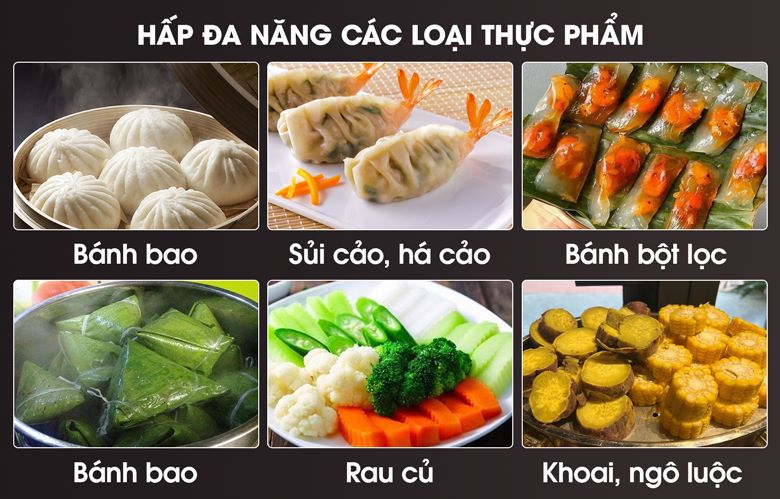 Tủ hấp bánh bao 5 tầng ZB-500 Hấp đa dạng thực phẩm